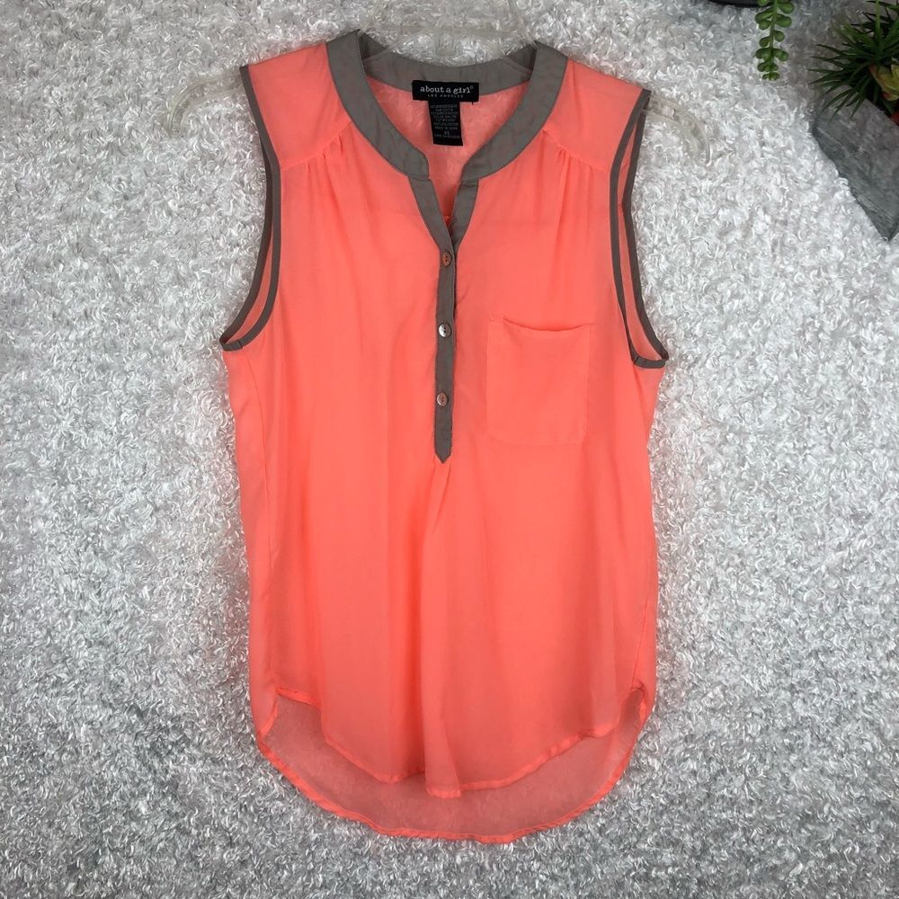 2 for $10! About a Girl Sheer Tank Size XS - Picture 1 of 5